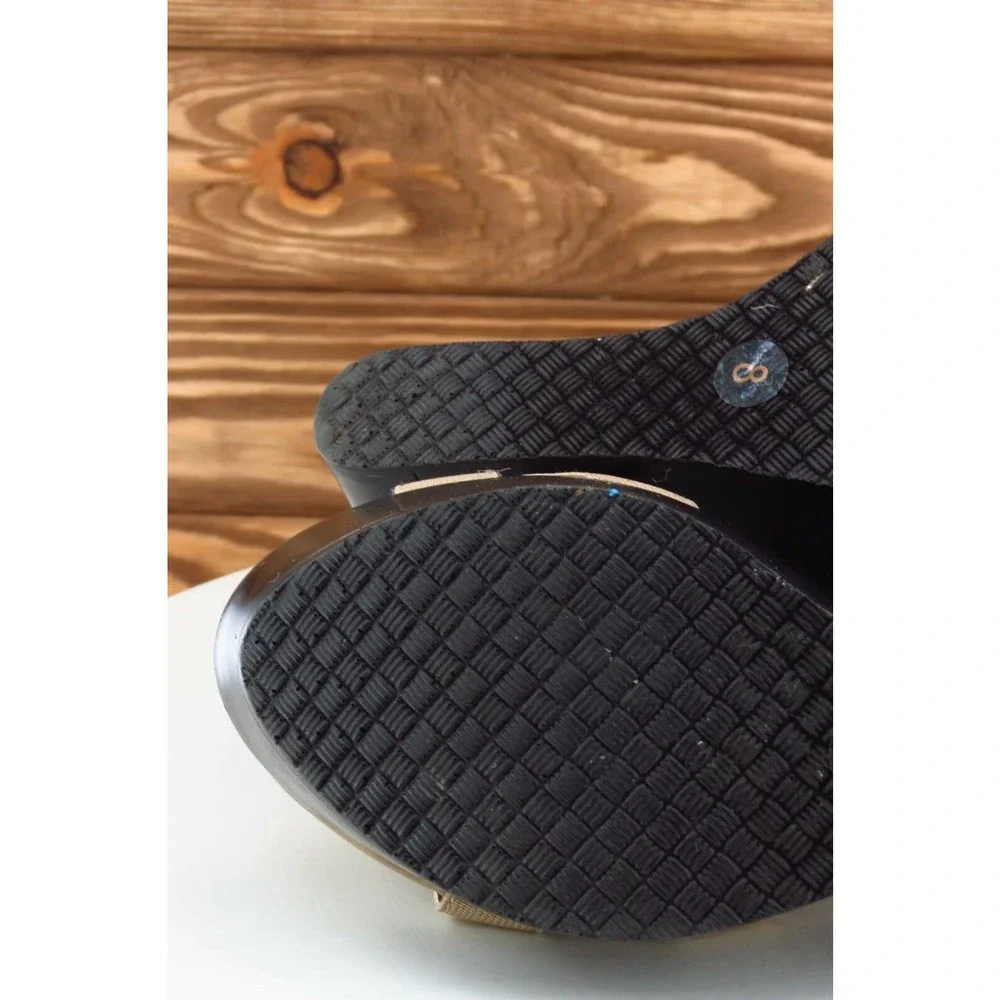 CHARLES DAVID Size 8 M Beige Slide Synthetic Women Sandal Shoes‎